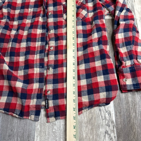 Field of Stream Womens Red Flannel Shirt, Large, Button up, Cotton - Picture 4 of 5